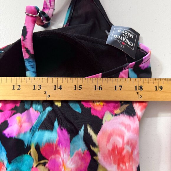 Swim Solutions Plus Floral V-Neck Swimdress Bust Support Tummy Control 18W NWT - Picture 13 of 14